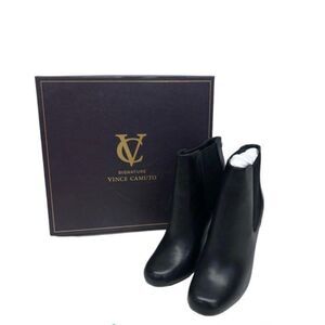 Vince Camuto VI-Galahad Black Leather Heels - Size 7 Women's w/ Original Box